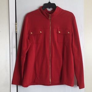 Susan Graver jacket, size Large in Red